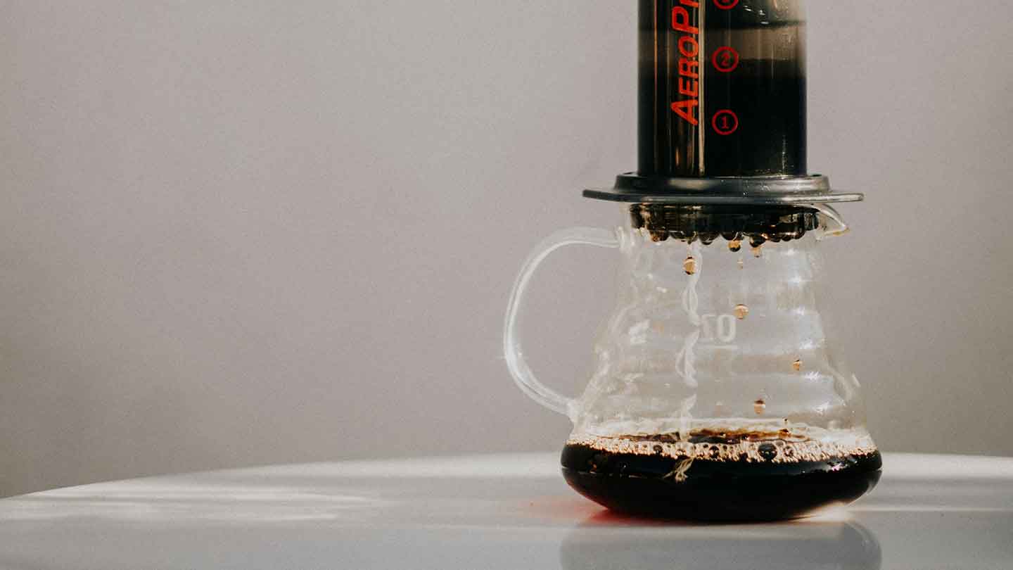 Pattern AeroPress guide, Chocoberry served
